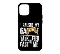 Carcasa para iPhone 12/12 Pro Funny I Paused My Game Talk Fast or Feed Me Gamer Gaming