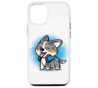 Carcasa para iPhone 12/12 Pro Funny Kawaii Kids Music Headphones Blue Merle Corgi Lover