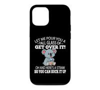 Carcasa para iPhone 12/12 Pro Funny Kids Tall Glass of Get Over It Suck It Up Koala Lover