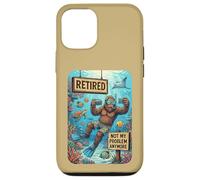 Carcasa para iPhone 12/12 Pro Funny Retired Not My Problem Anymore Scuba Bigfoot