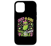 Carcasa para iPhone 12/12 Pro Funny Toddler Pickle Costume, Just a Girl Who Loves Pickles