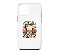 Carcasa para iPhone 12/12 Pro Funny Will Lift For Snacks Sarcástico Fitness Entrenamiento Citas