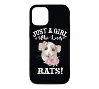 Carcasa para iPhone 12/12 Pro Funny Womens Kids Just A Girl Who Loves Dumbo Ear Rats Lover