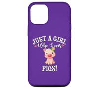 Carcasa para iPhone 12/12 Pro Funny Womens Moms Girl Who Loves Pigs Cute Show Pig Lover