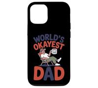 Carcasa para iPhone 12/12 Pro Funny World'S Okayest Dad Relajante Padre Divertido