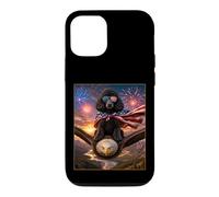 Carcasa para iPhone 12/12 Pro Gafas con diseño de Perro caniche Negro sobre águila Calva con Bandera Americana