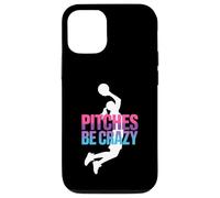 Carcasa para iPhone 12/12 Pro Game Day Baseball Fan Pitches be Crazy para Mujer