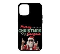 Carcasa para iPhone 12/12 Pro Gangsta Santa Feliz Navidad Divertidas Vibes Festivas