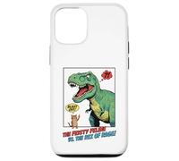 Carcasa para iPhone 12/12 Pro Gato Dedo Medio T-Rex Dinosaurio Pop Art Tiranosaurio