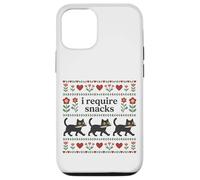 Carcasa para iPhone 12/12 Pro Gato Divertido, Necesito bocadillos, Gatito Hambriento, Humor
