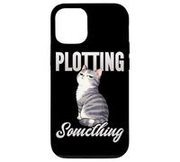 Carcasa para iPhone 12/12 Pro Gato Divertido trazando Algo Lindo Comportamiento de Gato Dueño de Gato