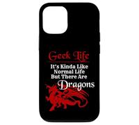 Carcasa para iPhone 12/12 Pro Geek Life Es un Poco como la Vida Normal, Pero Hay Dragones