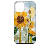 Carcasa para iPhone 12/12 Pro Girasol Abeja Art Nouveau Floral Botanico Cielo Mosaico Sol