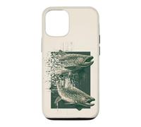 Carcasa para iPhone 12/12 Pro Glitch Trucha Pesca Gráfico Retro Digital Fish Design