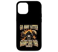Carcasa para iPhone 12/12 Pro Go Away Kitten, Divertido Bootleg Daddy Sigma Skeleton Biker
