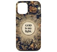 Carcasa para iPhone 12/12 Pro God Is My Light Biblia Cristiana Fe Vintage Flower Floral