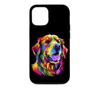 Carcasa para iPhone 12/12 Pro Golden Retriever Perro Colorido Colores Pop Art Dog Lover