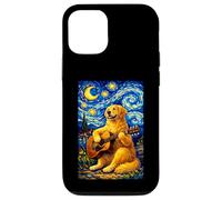 Carcasa para iPhone 12/12 Pro Golden Retriever Playing Guitar Whimsical Art Music Camping