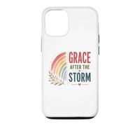 Carcasa para iPhone 12/12 Pro Gracia después de la tormenta Boho Rainbow Oración Cristiana Positiva