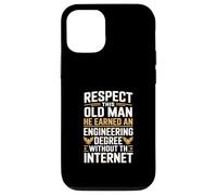 Carcasa para iPhone 12/12 Pro Gracioso Diciendo Respeto Viejo Ingeniería Mujeres Hombres