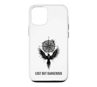 Carcasa para iPhone 12/12 Pro Gráfico de ala de brújula perdida Pero peligrosa