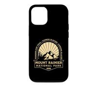 Carcasa para iPhone 12/12 Pro Gráfico Retro Sunburst del Parque Nacional Mount Rainer Washington