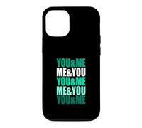 Carcasa para iPhone 12/12 Pro Gráfico Verde Azulado Claro Aqua Color You&Me&You&Me Teal Aqua