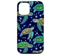 Carcasa para iPhone 12/12 Pro Green Sea Turtle Marine Life Ocean Decorative Pattern