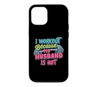 Carcasa para iPhone 12/12 Pro Hago Ejercicio Porque mi Esposo es Caliente, Gimnasio de Fitness para Mujeres Divertidas