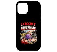 Carcasa para iPhone 12/12 Pro Hago Ganchillo y escucho True Crime Crocheters Craft Hobby