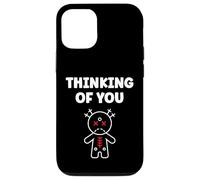 Carcasa para iPhone 12/12 Pro Halloween Horror Funny Quote Thinking of You Voodoo Doll