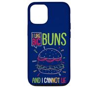 Carcasa para iPhone 12/12 Pro Hamburguesa Me Gustan los Bollos Grandes y no me Puede gustar Funny Burger