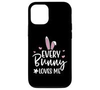 Carcasa para iPhone 12/12 Pro Happy Easter Every Bunny Sign Every Bunny Loves Me Chicks