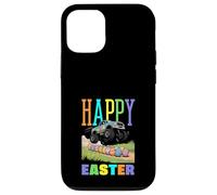 Carcasa para iPhone 12/12 Pro Happy Easter Monster Truck Cool Digger Niños Niños Niños