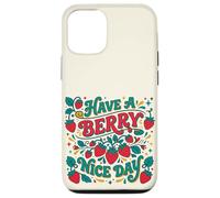 Carcasa para iPhone 12/12 Pro Have A Berry Nice Day Retro Strawberry Groovy Aesthetic