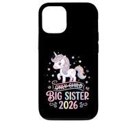 Carcasa para iPhone 12/12 Pro Hermana Mayor de Only Child 2026, Unicornio, arcoíris, Lindo