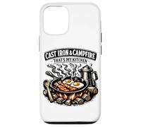 Carcasa para iPhone 12/12 Pro Hierro Fundido y fogata Que es mi Cocina Camping