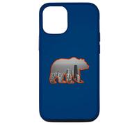 Carcasa para iPhone 12/12 Pro Horizonte de la Ciudad de Chicago Dentro de una Silueta parda