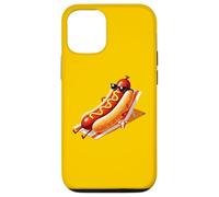 Carcasa para iPhone 12/12 Pro Hot Dog Beach Wiener Funny Holiday Lover Juego de Palabras Ingenioso Humor Arte
