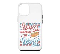Carcasa para iPhone 12/12 Pro Hotdog Wurst llega a lo Peor Divertido Perrito Caliente del 4 de Julio