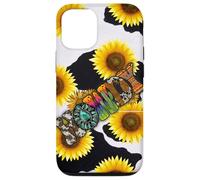 Carcasa para iPhone 12/12 Pro Howdy Sunflower Western Cowgirl Country Diseño estético