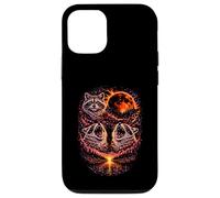 Carcasa para iPhone 12/12 Pro Howling Raccoon 3, Luna roja, Eclipse, Cielo Nocturno, Vintage