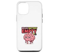 Carcasa para iPhone 12/12 Pro Humor de energía Mental vacía batería Cerebral Divertida