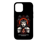 Carcasa para iPhone 12/12 Pro I Am The Way John 14:6 Diseño de Calavera gótica de Jesús Cristiano
