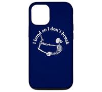 Carcasa para iPhone 12/12 Pro I Bend so I Don't Break Yoga Meditación Esqueleto Espiritual