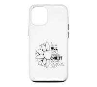 Carcasa para iPhone 12/12 Pro I Can Do All Things Through Christ Sunflower