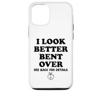 Carcasa para iPhone 12/12 Pro I Look Better Bent Over Book See Back for Details Peach Butt