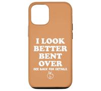 Carcasa para iPhone 12/12 Pro I Look Better Bent Over Book See Back for Details Peach Butt