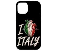 Carcasa para iPhone 12/12 Pro I Love Italy - Bandera anatómica de Italia, Regalo de Viaje