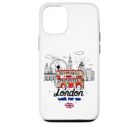 Carcasa para iPhone 12/12 Pro I Love London, Cool London UK Skyline Illustration Graphic